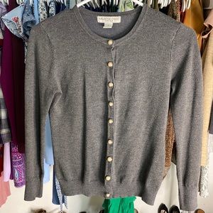Gray Button Up Long Sleeve Cardigan | Size : S